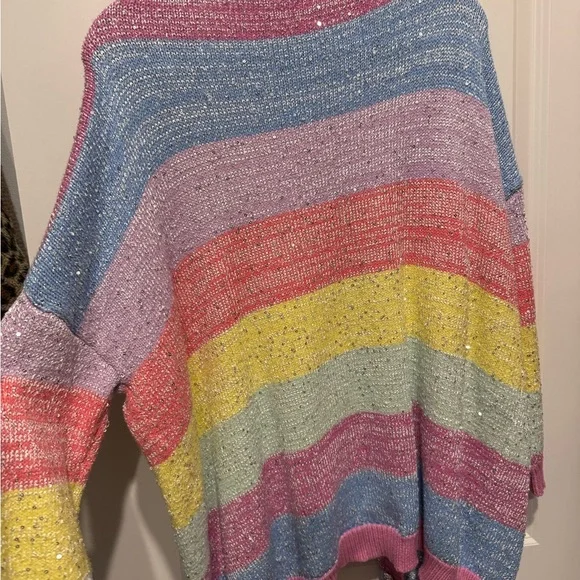 Olivia Rubin Mika Pastel Stripe Cardigan - Picture 5 of 5